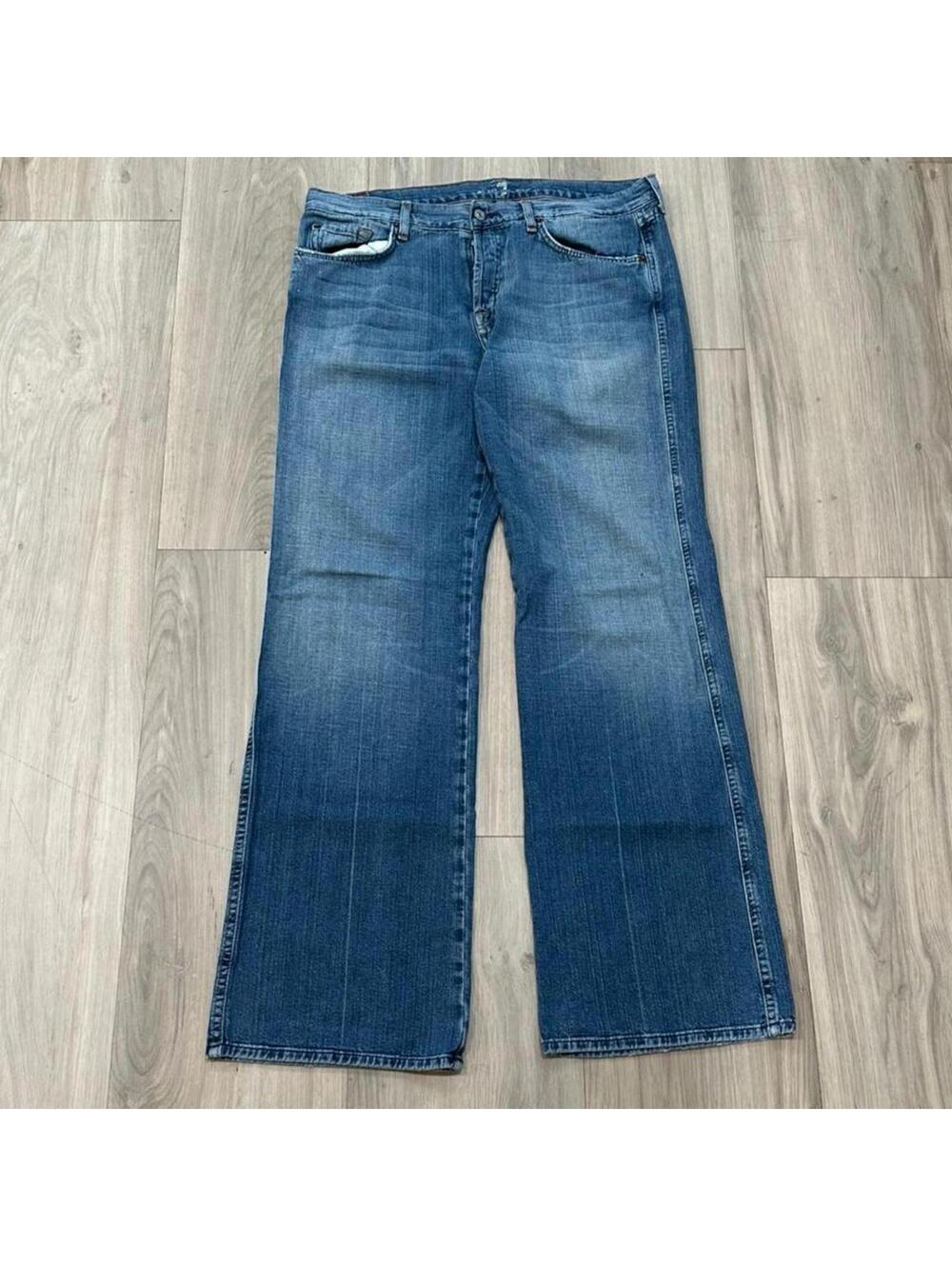 Vintage Y2K 7 For All Mankind Bootcut Baggy Jeans - Tagged 34, Fits 36x33!